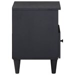vidaXL Table de chevet avec tiroir 2 Pièces Marron 40 x 33 x 46 cm