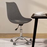 vidaXL Chaise pivotante de salle à manger Gris clair Tissu