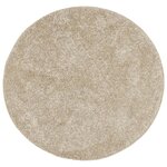vidaXL Tapis ISTAN à poils longs aspect brillant beige Ø 120 cm