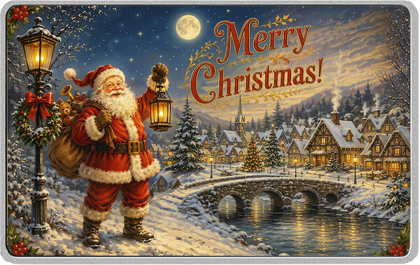 Monnaie MERRY CHRISTMAS POSTCARD Metal 500 Francs Cameroon 2026 (PRÉCOMMANDE)