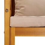 vidaXL Chaise de jardin avec coussins taupe bois massif d'acacia