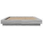 vidaXL Cadre de lit sonoma gris 140x190 cm bois d'ingénierie