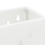 vidaXL Support de parapluie blanc - 28x12x41 cm  Acier