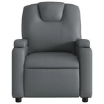 vidaXL Fauteuil de massage inclinable Gris Similicuir