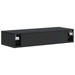 vidaXL Table d'appoint murale Noir 87 5 x 34 5 x 17 cm