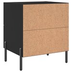 vidaXL Tables de chevet 2 Pièces noir 40x35x47 5 cm bois d’ingénierie