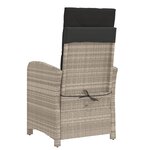 vidaXL Chaises inclinables jardin lot de 2 et coussins résine tressée