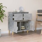 vidaXL Buffet Gris béton 60x35x70 cm Bois d'ingénierie