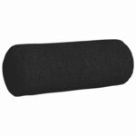 vidaXL Coussins d'accent 2 Pièces Noir Ø 25 x 70 cm tissu