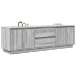 vidaXL Meuble TV avec lumières LED sonoma gris 160 5x41x50 cm