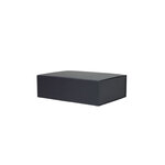 Coffret pliant avec rabat aimanté noir kraft mat pelliculé, 327x220x100mm