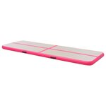 vidaXL Tapis gonflable de gymnastique avec pompe 800x100x10cm PVC Rose