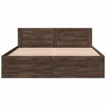 vidaXL Cadre de lit avec tête de lit chêne marron 160x200 cm