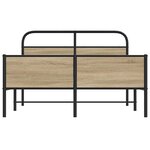 vidaXL Cadre de lit sans matelas 120x200 cm chêne sonoma