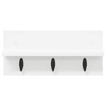 vidaXL Porte-manteau mural Blanc 40 x 10.5 x 18 cm Bois d'ingénierie
