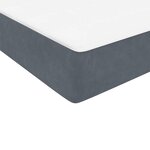 vidaXL Sommier à lattes de lit et matelas gris foncé 140x210cm velours