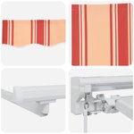 vidaXL Auvent Rétractable Rayure Multicolore 350x200 cm tissu