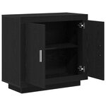 vidaXL Buffet Chêne noir 80 x 40 x 75 cm Bois d'ingénierie