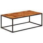 vidaXL Table basse 110x60x40 cm Bois d'acacia solide et acier