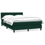 vidaXL Sommier à lattes de lit et matelas vert foncé 140x210cm velours
