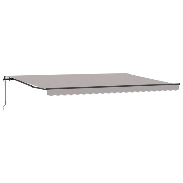 vidaXL Auvent Rétractable Gris clair 500 × 350 cm Tissu et Aluminium