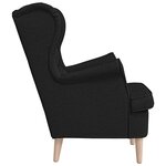 vidaXL Fauteuil noir 74x84x100 cm tissu