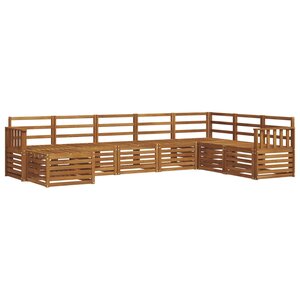 vidaXL Ensemble de canapés d'extérieur 8 Pièces Naturel