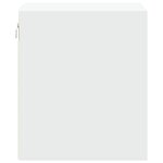 vidaXL Tables de chevet murales avec lumières LED 2 Pièces blanc