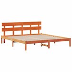 vidaXL Cadre de lit Marron 200 x 200 cm Bois de pin massif
