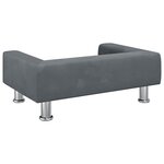 vidaXL Canapé pour enfants gris foncé 70x45x26 5 cm velours