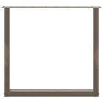 vidaXL Pieds de table à manger en U 3 pièces acier naturel 90 x (72-73) cm