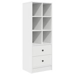 vidaXL Bureau avec tiroir avec étagère avec stockage 2 Pièces Blanc