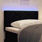 vidaXL Tête de lit avec des lumières à LED Réglable Noir 80 cm tissu