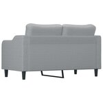 vidaXL Canapé à 2 places Gris clair 140 cm Tissu