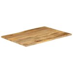 vidaXL Dessus de table 100x80x3 8 cm bord vivant bois massif manguier