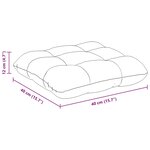 vidaXL Coussins de siège 4 Pièces Noir 40 x 40 x 12 cm tissu