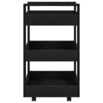 vidaXL Chariot de cuisine Chêne noir 60 x 45 x 80 cm Bois d'ingénierie