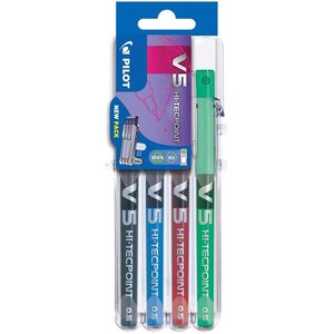 Stylo roller Hi-Tecpoint V5 Set2Go  étui de 4 PILOT