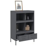 vidaXL Buffet haut anthracite 68x39x101 5 cm acier