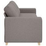 vidaXL Canapé Taupe 221 x 80 x 80 cm tissu