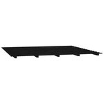 vidaXL Cadre de lit Noir 160x200 cm Bois de pin massif