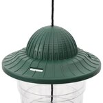 vidaXL Mangeoires pour oiseaux 3 Pièces vert foncé 13x13x17 cm