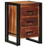 Table de chevet vidaXL 40x40x59 cm en bois d'acacia massif