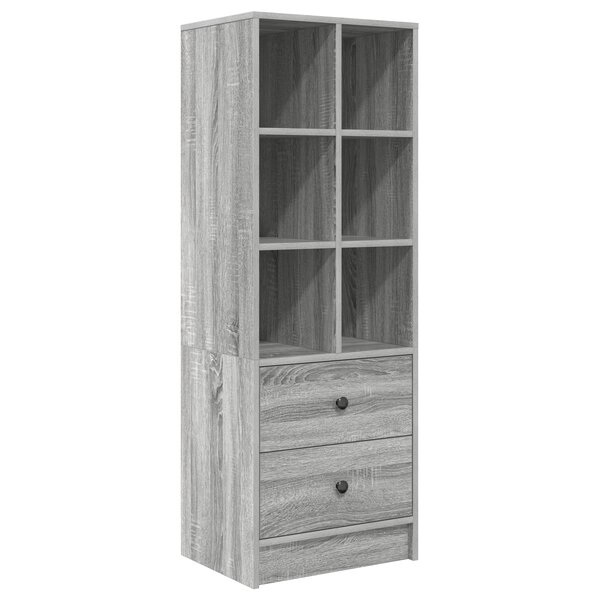 vidaXL Unité de Rangement Grise Sonoma Gris Panneau de particules Moyenne