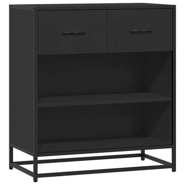 vidaXL Buffet noir 68x35x76 cm bois d'ingénierie