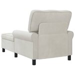 vidaXL Chaise longue avec coussin Crème 91 x 157 x 91 cm Velours
