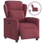 vidaXL Fauteuil inclinable électrique Rouge bordeaux Tissu