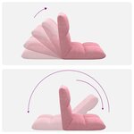 vidaXL Fauteuil de sol ajustable Rose Velours