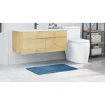 vidaXL Tapis de bain Bleu 60 x 90 cm Polypropylène