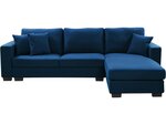 Canapé d'angle réversible en tissu "Lucas" - 5 places - Bleu